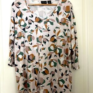 Rachel Zoe Floral Short Sleeve Shirt - Size 1X